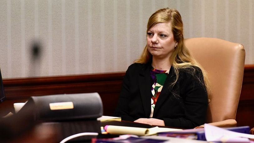 Lindsay Partin at her trial on Tuesday, April 2, 2019. NICK GRAHAM / STAFF