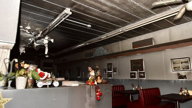 A fire in the kitchen caused damaged at Kostas Restaurant in Hamilton on Tuesday morning, Dec. 17, 2019. NICK GRAHAM / STAFF
