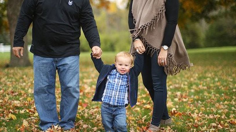 Chad, Connor and Leah Seymour enjoy time outside. Leah is on the board of Parental Hope, a Cincinnati-based non-profit dedicated to raising infertility awareness. CONTRIBUTED