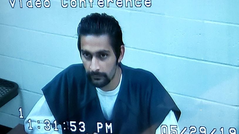 Following a 10-delay to locate a Punjabi translator, Dalvir Singh of Middletown was arraigned Friday, June 7, 2019, on two counts of kidnapping and a count of robbery in Warren County Common Pleas Court. Singh, 24, allegedly took a car at Atrium Medical Center with two children in the backseat. NICK GRAHAM/STAFF A Warren County grand jury indicted Dalvir Singh, of Middletown, on several charges including kidnapping after he took a car at Atrium Medical Center on April 25 with two children inside. He appeared for video arraignment in front of Magistrate W. Andrew Hasselbach Wednesday, May 29 in Warren County Common Pleas Court but it was continued until they obtain an interpreter who speaks Punjabi, Singh’s native language. NICK GRAHAM/STAFF