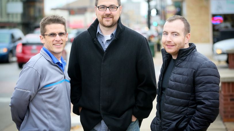 Partners Matt Coons, Matt Jestice, and Matthew Spicer of Bluefield Integrated Consulting have created the iShopBuCo App, which is a new local shopping and rewards app and program which aims to build excitement around locally-owned businesses in Butler County. With iShopBuCo, businesses have the opportunity to reach new and existing customers and reward those that visit their store. The app users collect points from the locations they visit and redeem them for rewards. GREG LYNCH / STAFF