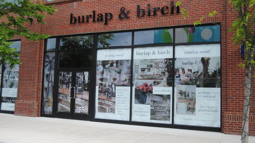 Burlap & Birch is slated to open in July at Liberty Center in Liberty Twp. Last fall at Liberty Center, the same family that owns Burlap & Birch launched a new location of sister store Rose & Remington. ERIC SCHWARTZBERG/STAFF