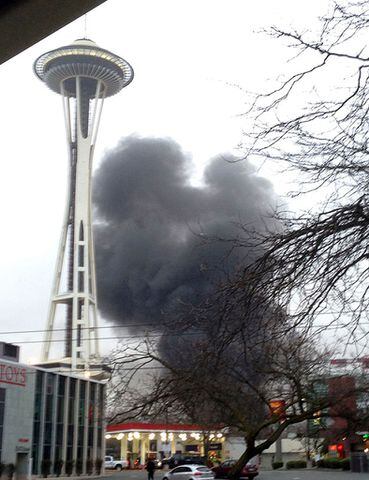 Fiery chopper crash near Seattle's Space Needle