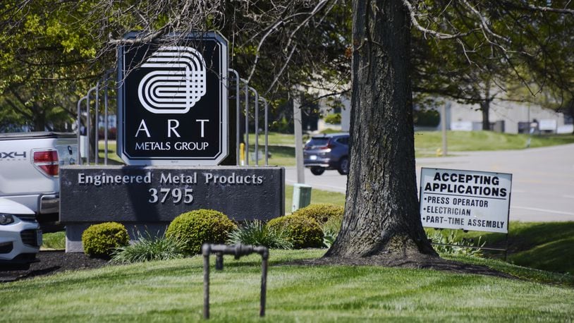 ART Metals Group on Symmes Road in Fairfield is planning to expand its building and increase its workforce. Hiring 10 new employees is underway, and construction on a 30,000-square-foot addition is set to be complete by 2022. The current footprint of the business is 40,000 square feet. In exchange, Fairfield City Council offered the company a tax break. MICHAEL D. PITMAN/STAFF