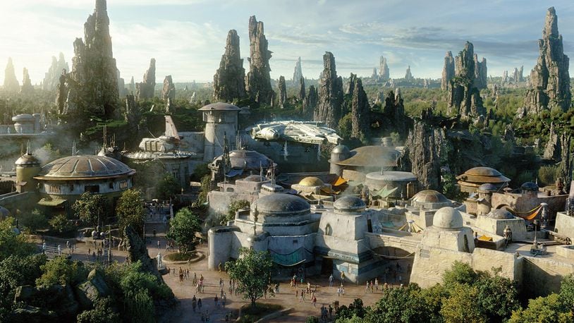 Star Wars: Galaxy's Edge at Disneyland Park in Anaheim, California and at Disney's Hollywood Studios in Lake Buena Vista, Florida, is Disney's largest single-themed land expansion ever at 14-acres each, transporting guests to Black Spire Outpost, a village on the never-before- seen planet of Batuu. Guests will discover two signature attractions. Millennium Falcon: Smugglers Run, available opening day, and Star Wars: Rise of the Resistance, opening later this year.