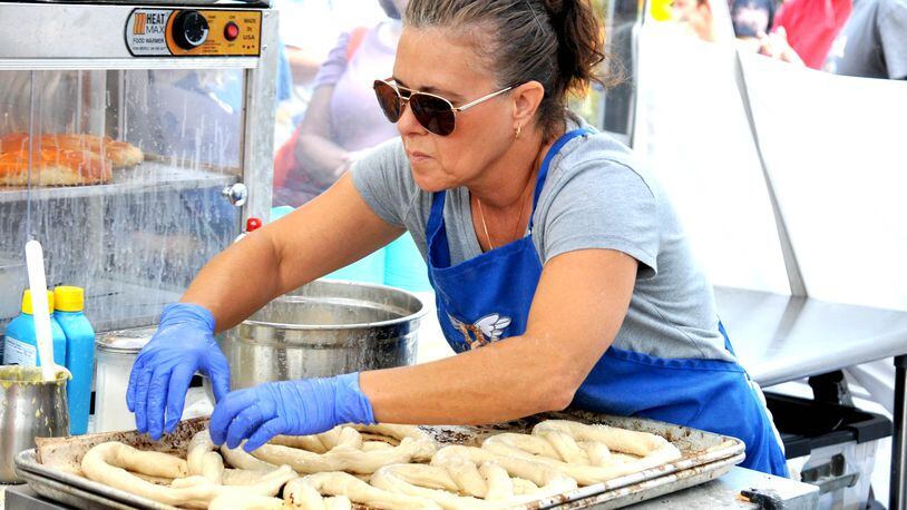 The 43rd annual Germantown Pretzel Festival is returning to Veteran’s Memorial Park this weekend with more vendors, live music, entertainment and lots of different types of pretzels. DAVID A. MOODIE/CONTRIBUTING PHOTOGRAPHER