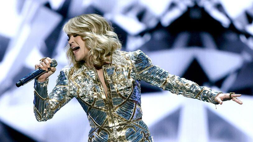 Recording artist Carrie Underwood performs during the 52nd Academy of Country Music Awards. Underwood is nominated and performing at the 53rd show this year. (Photo by Ethan Miller/Getty Images)