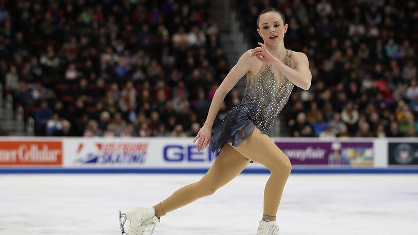 FILE PHOTO: Mariah Bell competes in the Championship Ladies Free Skate during the 2019 U.S. Figure Skating Championships at Little Caesars Arena on January 25, 2019 in Detroit, Michigan.