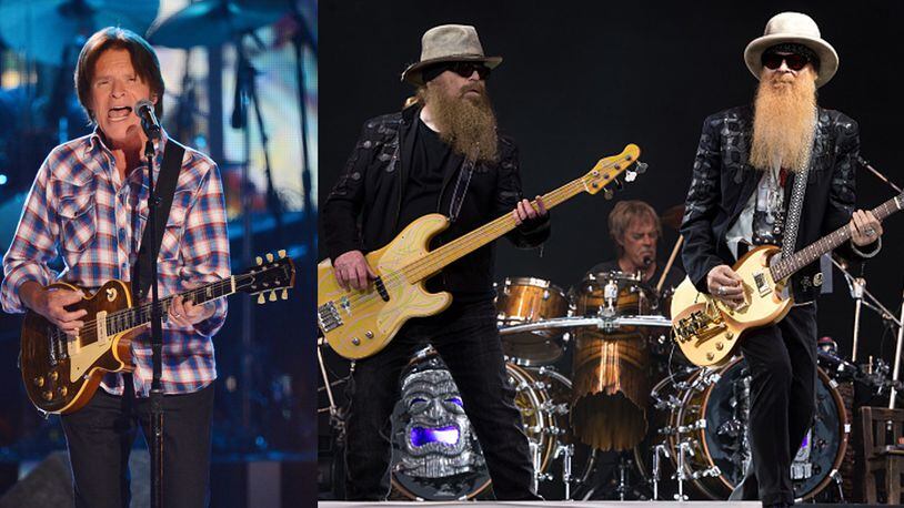 Musician John Fogerty (L) is joining rock band ZZ Top (R) on a joint "Blues and Bayous" tour this spring.
