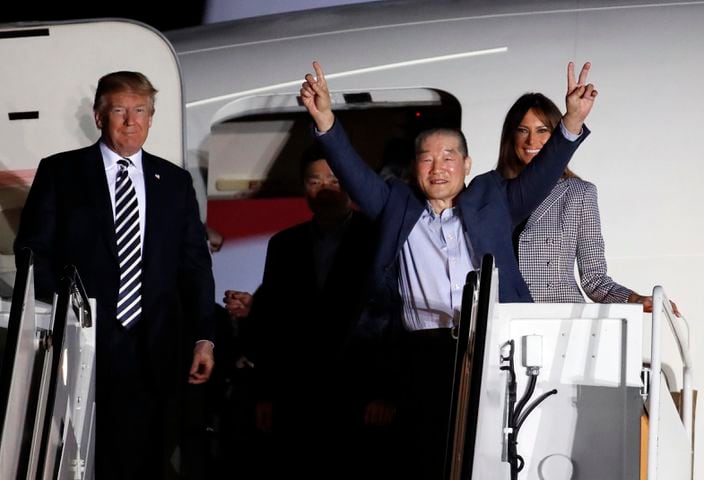 Trump welcomes 3 Americans detained in North Korea back to U.S.