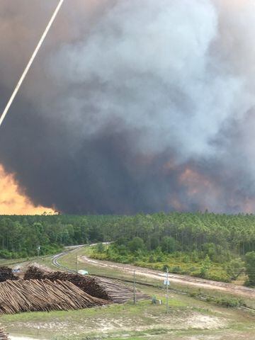 South Georgia wildfire grows again, but is more contained