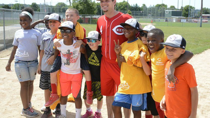 The Butler County Reds Rookie Success League, hosted annually in Fairfield, wrapped the final day of its 11th season with a visit from Cincinnati Reds player Scooter Gennett.