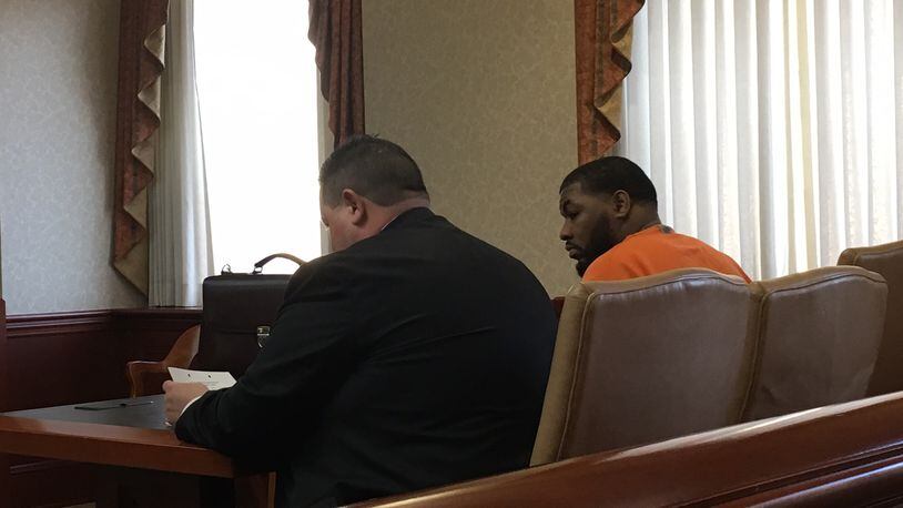 Broderick Roberts, who is charged with murder in the May shooting death of Jaspreet Singh in Hamilton was in Butler County Common Pleas Court Tuesday for a pre-trial hearing in preparation of his Jan. 28 trial. LAUREN PACK/STAFF