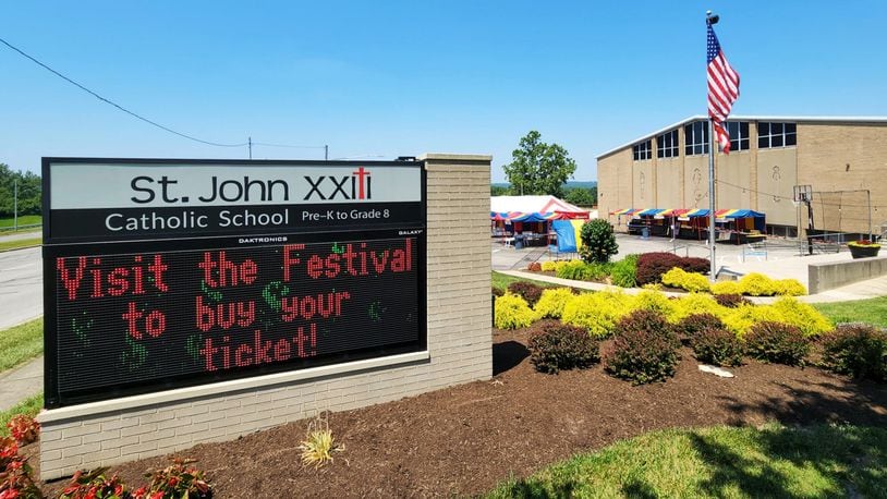 The Festival of St. John XXIII will be held Friday, Saturday and Sunday and will offer a wide variety of games, food and drinks. The festival raises money for the school's general fund. NICK GRAHAM/STAFF