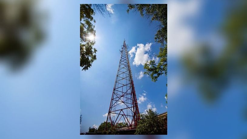 A 63-year-old landmark on the Oxford campus of Miami University is coming down soon. The Williams Hall Transmission Tower, which is visible for miles around the campus, is being dismantled. The 342-foot-tower once broadcast Miami's public TV and radio programing. (Provided Photo\Journal-News)