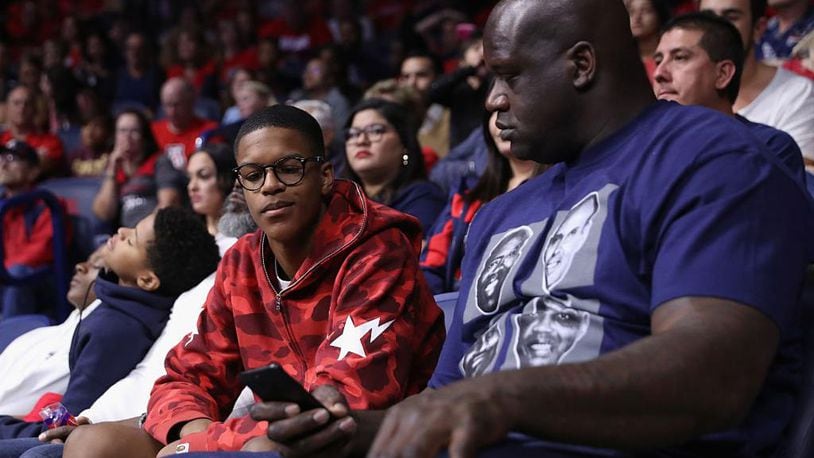 Shareef O'Neal, left, is the son of NBA legend Shaquille O'Neal.
