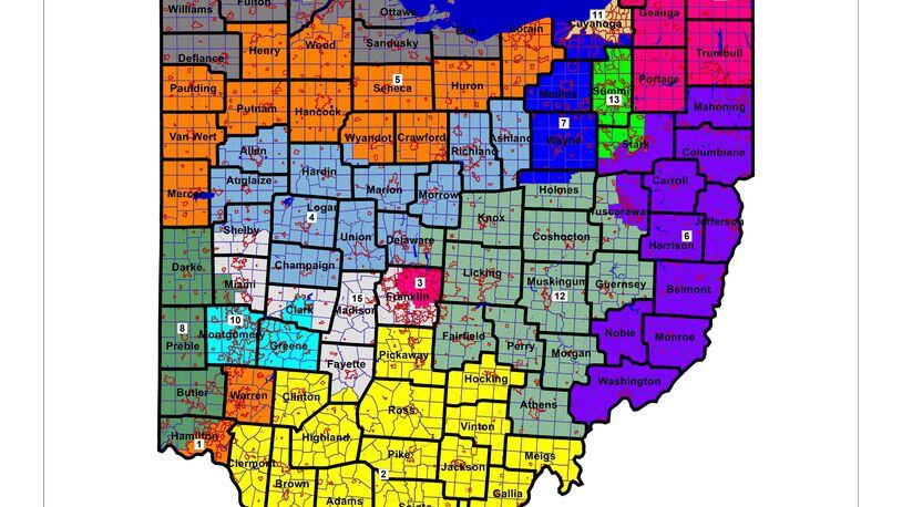The Ohio Redistricting Commission approved new districts for U.S. House seats on March 2, 2021.
