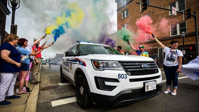 Last year’s second annual Pride event in Middletown attracted hundreds of people downtown. No public events are planned this month due to the coronavirus. NICK GRAHAM/STAFF