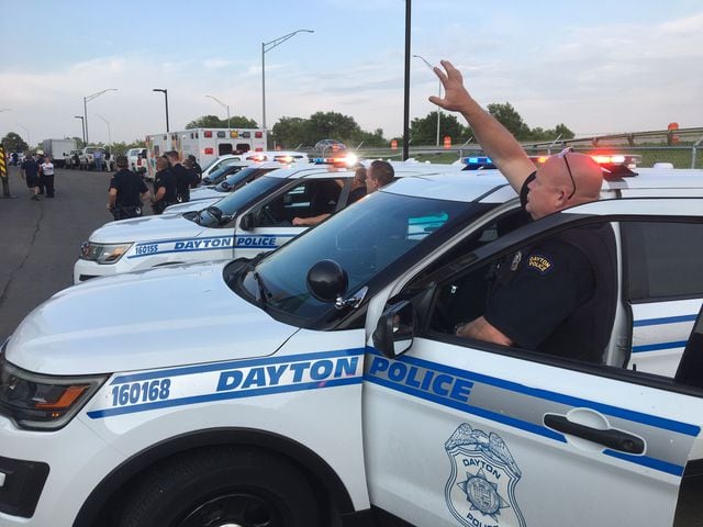 PHOTOS: Police, firefighters line up for Good Night Lights at Dayton Children’s