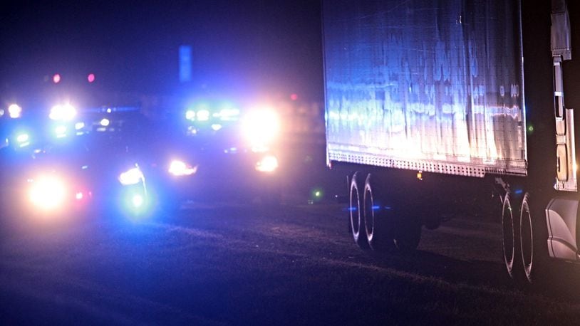 Ohio Highway Patrol troopers are investigating a shots fired incident on I-75 South near the Tipp City exit on Tuesday night, Dec. 8, 2015. (Jim Noelker/Staff)