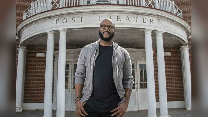 Tyler Perry poses for a portrait at Tyler Perry Studios just before the Oct. 5 ceremonial grand opening for his movie studio.