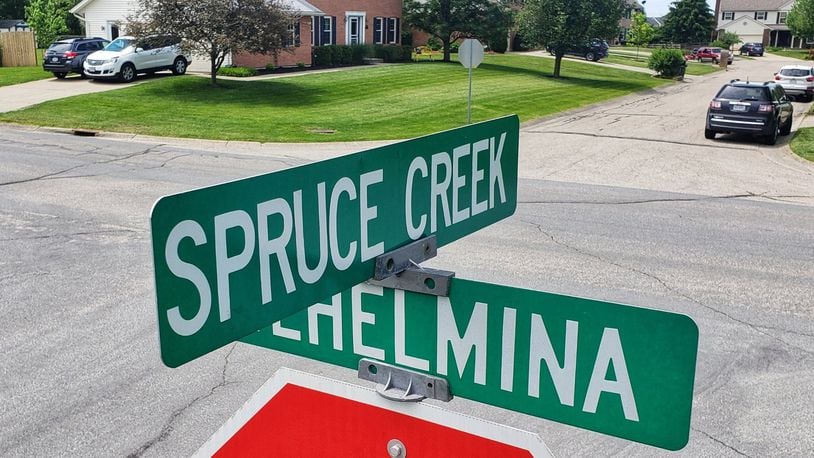 A man is dead following a shooting in Liberty Twp. Crews were called at 5:23 a.m. Tuesday, June 9, 2020, on a call of shots fired in the 6000 block of Spruce Creek Drive. The victim, who was found in the street, was identified as 25-year-old Khalic Rova-Shaquille Milton of Cincinnati, according to the Butler County Sheriff’s Office. NICK GRAHAM / STAFF