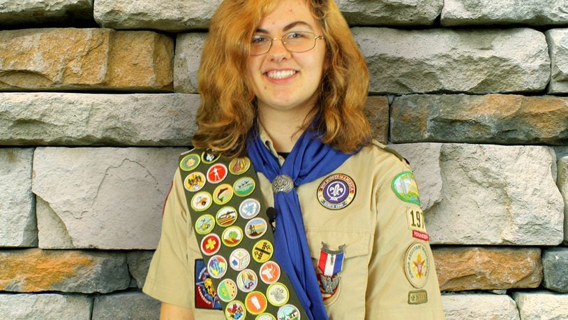 Renee Bauer, 18, a member of Troop 1974 in West Chester, became the area's first female Eagle Scout. SUBMITTED PHOTO