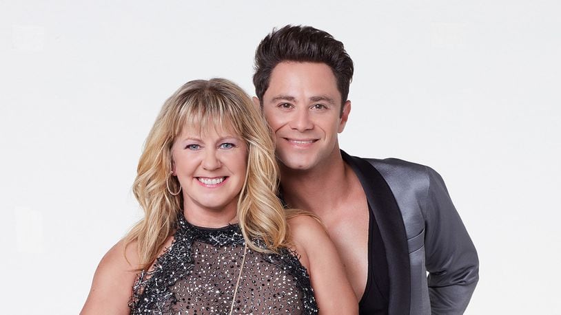 Infamous Olympic figure skater Tonya Harding and professional dancer Sasha Farber are partners competing in "Dancing with the Stars: Athletes" on ABC. (ABC/Craig Sjodin)