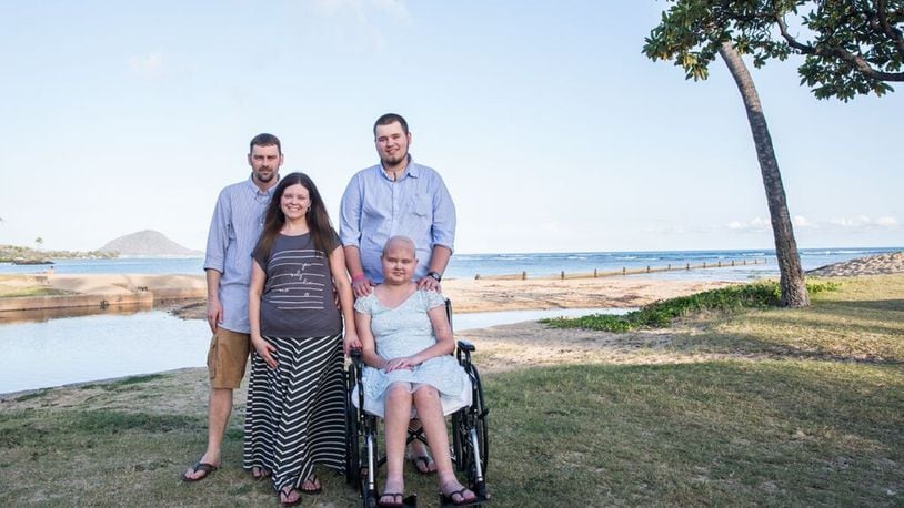 The Wright family in Hawaii. The trip was granted through the Make-A-Wish Foundation.