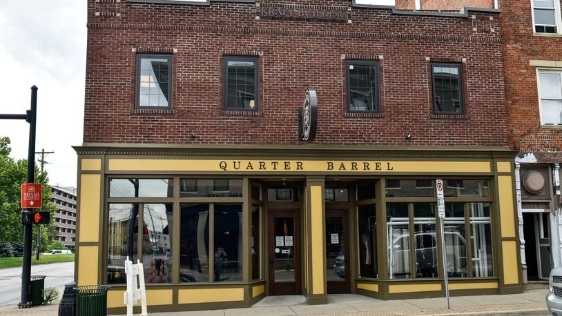 Quarter Barrel Brewery + Pub opened in January 2018 at 103 Main St. in Hamilton and introduced rooftop dining in June. Its owners, on Jan. 3, 2019, closed the doors of that location and the one it opend in Oxford in 2010. NICK GRAHAM/STAFF