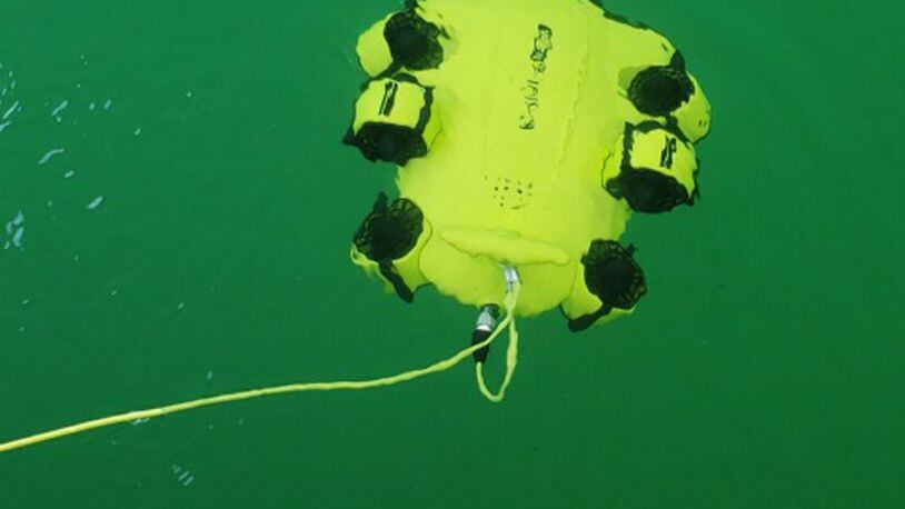 The underwater drone, donated to the department by Watson Gravel Inc. in Hamilton, can dive to 330 feet and is equipped with 2,000 lights that provide three to ten foot visibility during most conditions