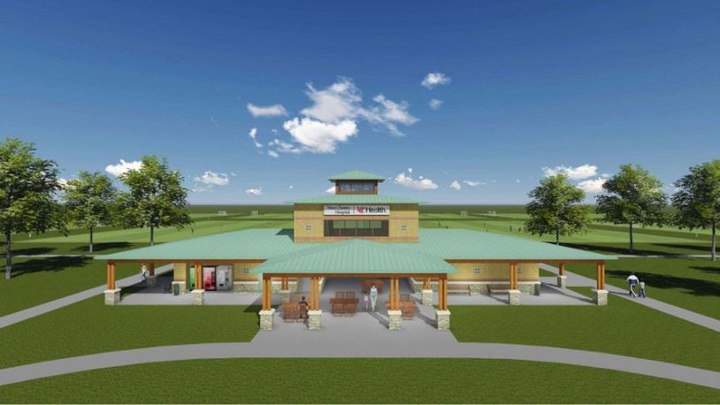 A digital illustration of the field house that will be built at Voice of America Park Athletic Complex in West Chester Twp. Three construction firms have been selected to submit their proposals for the $1 million project. MetroParks of Butler County officials said ground could be broken on the project this spring and could be completed by late summer/early fall. CONTRIBUTED