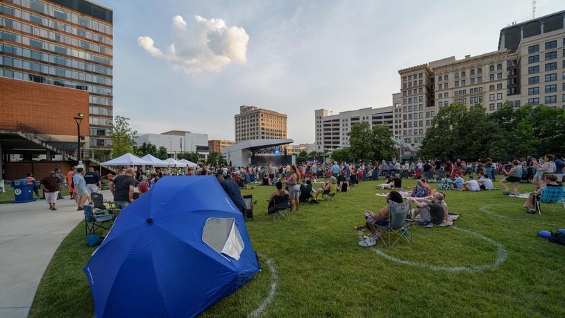 In-person concerts are back at the Levitt Pavilion for 2021, after the 2020 in person concert season was canceled due to the COVID-19 pandemic. As the outlook continues to improve, Ohio's state of emergency order is now over.  TOM GILLIAM / CONTRIBUTING PHOTOGRAPHER
