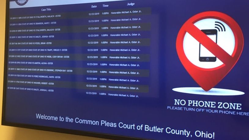 Electronic dockets were installed earlier this month in the general division of Butler County Common Pleas Court. LAUREN PACK/STAFF