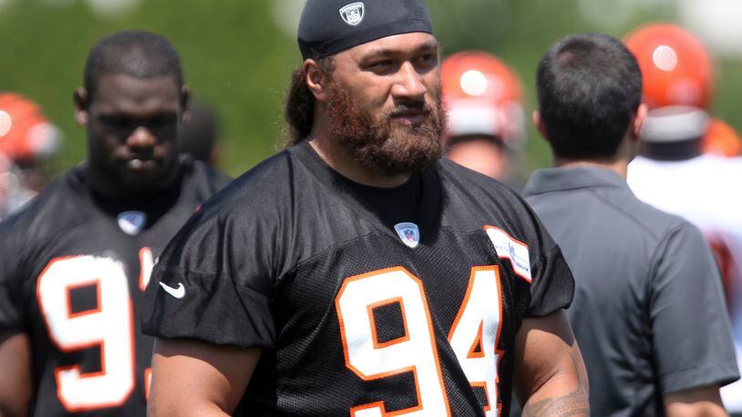 Bengals defensive tackle Domata Peko (94) during the first day of minicamp at Paul Brown Stadium, Tuesday, June 11, 2013. GREG LYNCH / STAFF