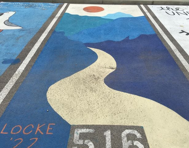 Middletown High School Seniors painted their parking lot spaces for the '21-22 school year.
