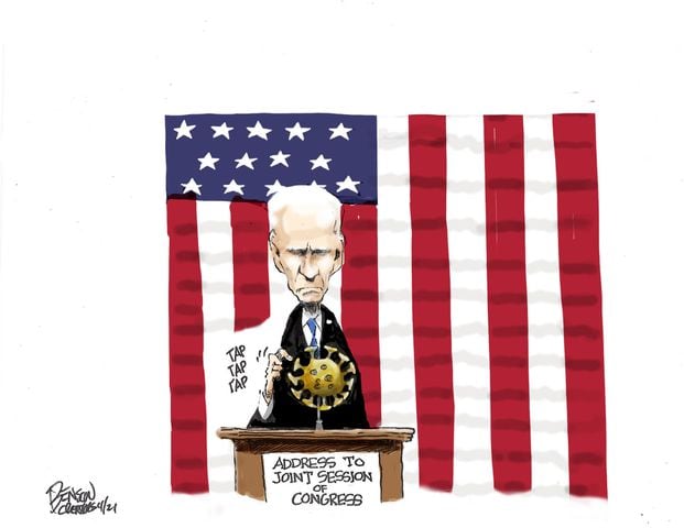 Week in cartoons: Biden's first 100 days, anti-vaxxers and more