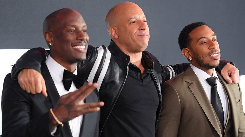 NEW YORK, NY - APRIL 08:  Actors Tyrese Gibson, Vin Diesel and Ludacris attend "The Fate Of The Furious" New York Premiere at Radio City Music Hall on April 8, 2017 in New York City.  (Photo by Dimitrios Kambouris/Getty Images)
