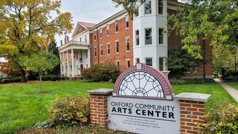 The Oxford Community Arts Center on College Avenue in Oxford offers a variety of art installations on a rotating basis as well as a gift shop, classes and several ballrooms that can be rented for special occasions. NICK GRAHAM / STAFF