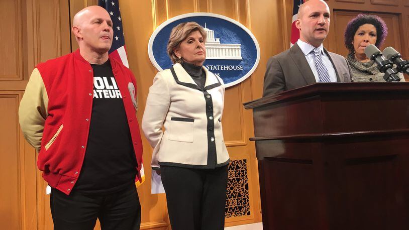 Attorney Gloria Allred joins state Sen. Joe Schiavoni, D-Boardman, in calling on Ohio to lift the statute of limitations on criminal and civil penalties for rape.