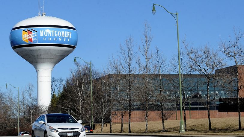 Montgomery County water tower near The Greene. MARSHALL GORBY\STAFF