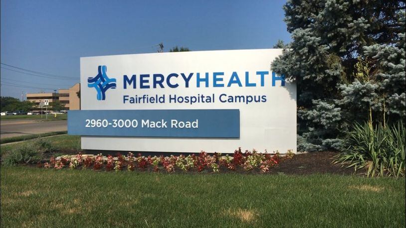 Mercy Health-Fairfield Hospital on Mack Road in Fairfield, Ohio. MICHAEL D. PITMAN/STAFF