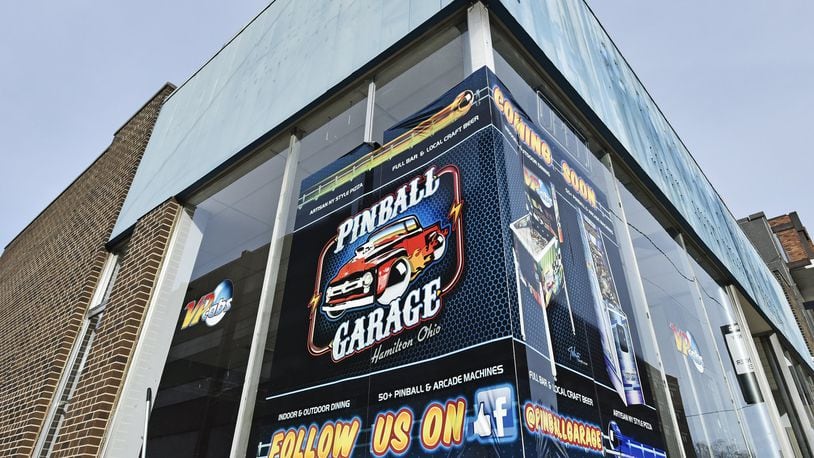 Interior demolition work is being conducted at Pinball Garage, which is working to open sometime this spring in downtown Hamilton. Owner Brad Baker said he plans to feature between 30 and 50 mechanical pinball machines alongside the creations of his own company, VPcabs Virtual Pinball. NICK GRAHAM / STAFF