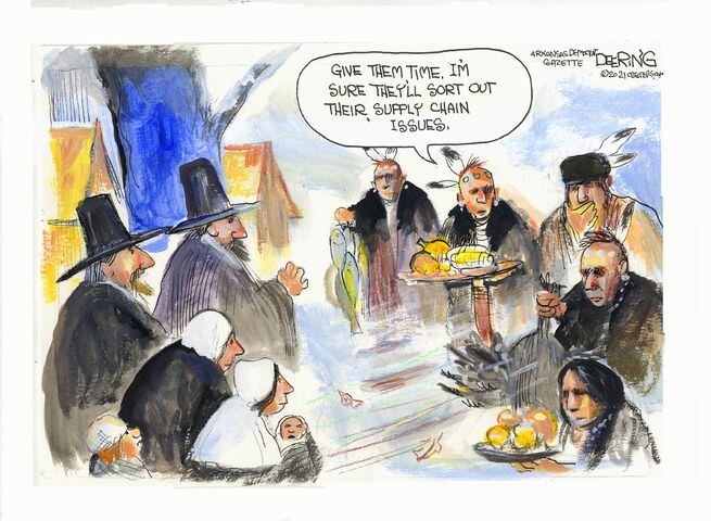 WEEK IN CARTOONS: Thanksgiving, Rittenhouse verdict, gas prices and more