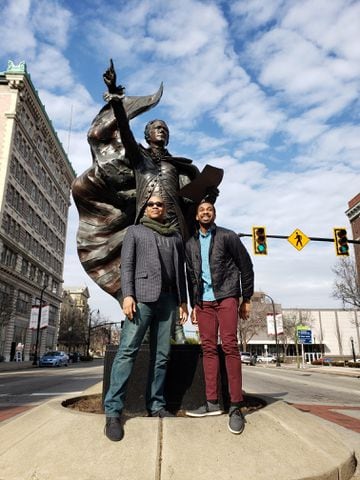 Hamilton statue visit