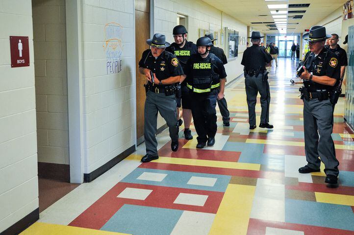 Active shooter training at Ross Middle School
