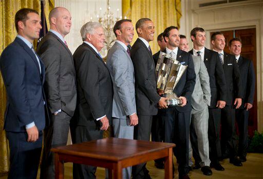 2013 NASCAR Sprint Cup Series champs honored