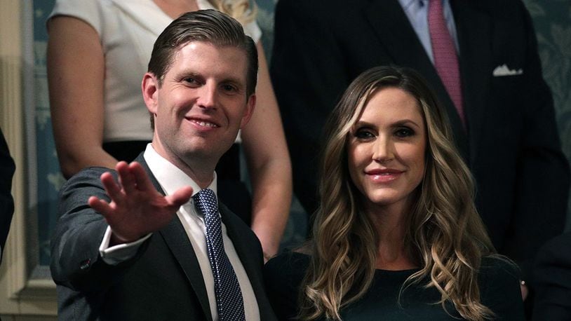 Eric Trump and Lara Trump attend the State of the Union address in the chamber of the U.S. House of Representatives January 30, 2018, in Washington, DC.