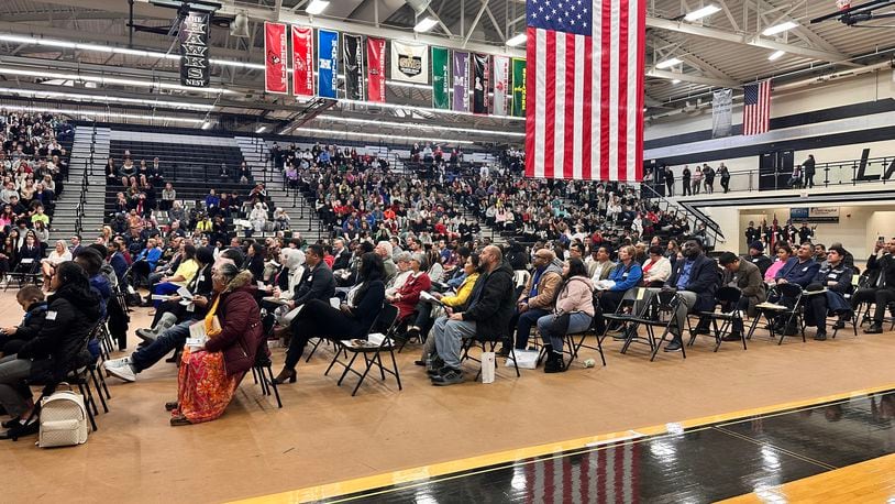 Some of the region’s newest American citizens recently filled a local high school gym with their families, friends, supporters and lots of beaming smiles. There were 71 candidates for naturalization - representing 37 different birth countries – who took the “Oath of Allegiance” during a ceremony at Lakota East High School in Butler County’s Liberty Twp.  The ceremony was planned and hosted by the Lakota East Veteran’s Network, a student-led group promoting military awareness and among the large audience were East students, area state legislators, judges and Lakota school officials, including board of education members. CONTRIBUTED