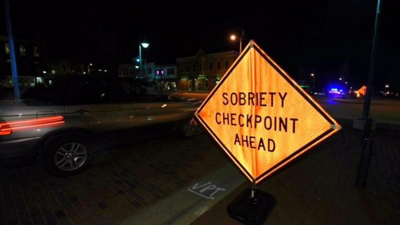 OVI checkpoint sign